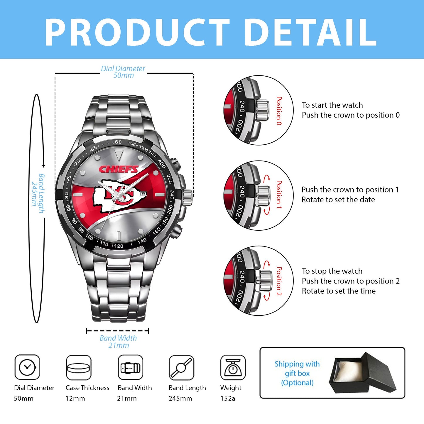 NFL KSC - Alloy Men Quartz Watch NDT