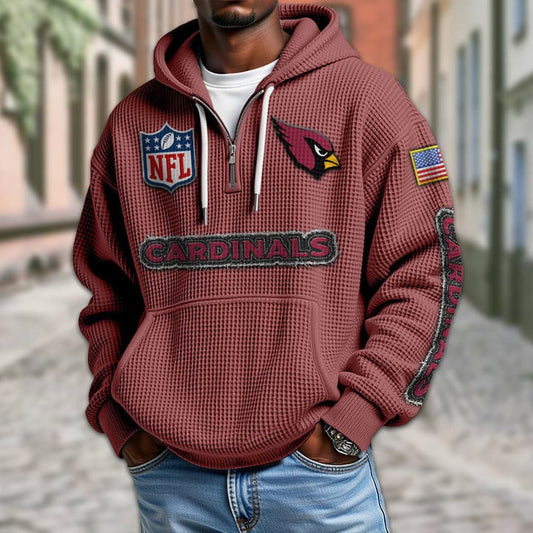 NFL x ARI Waffle Half Zip Hoodie HLP HLPHUONG