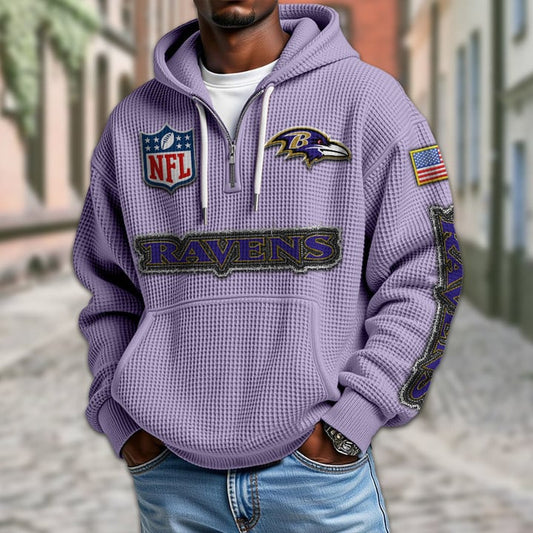 NFL x BAL Waffle Half Zip Hoodie HLP HLPHUONG