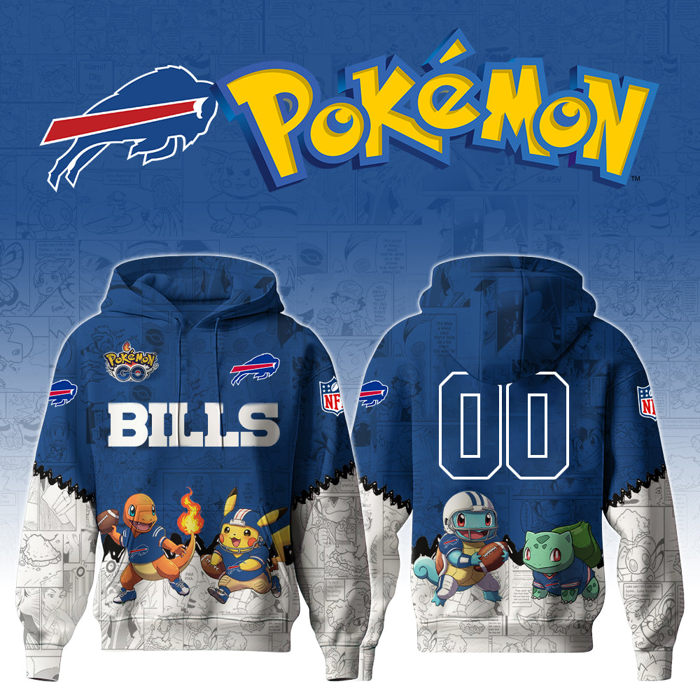 NFL x BUF x PKM GO Personalized 3D Hoodie HLP HLPHUONG