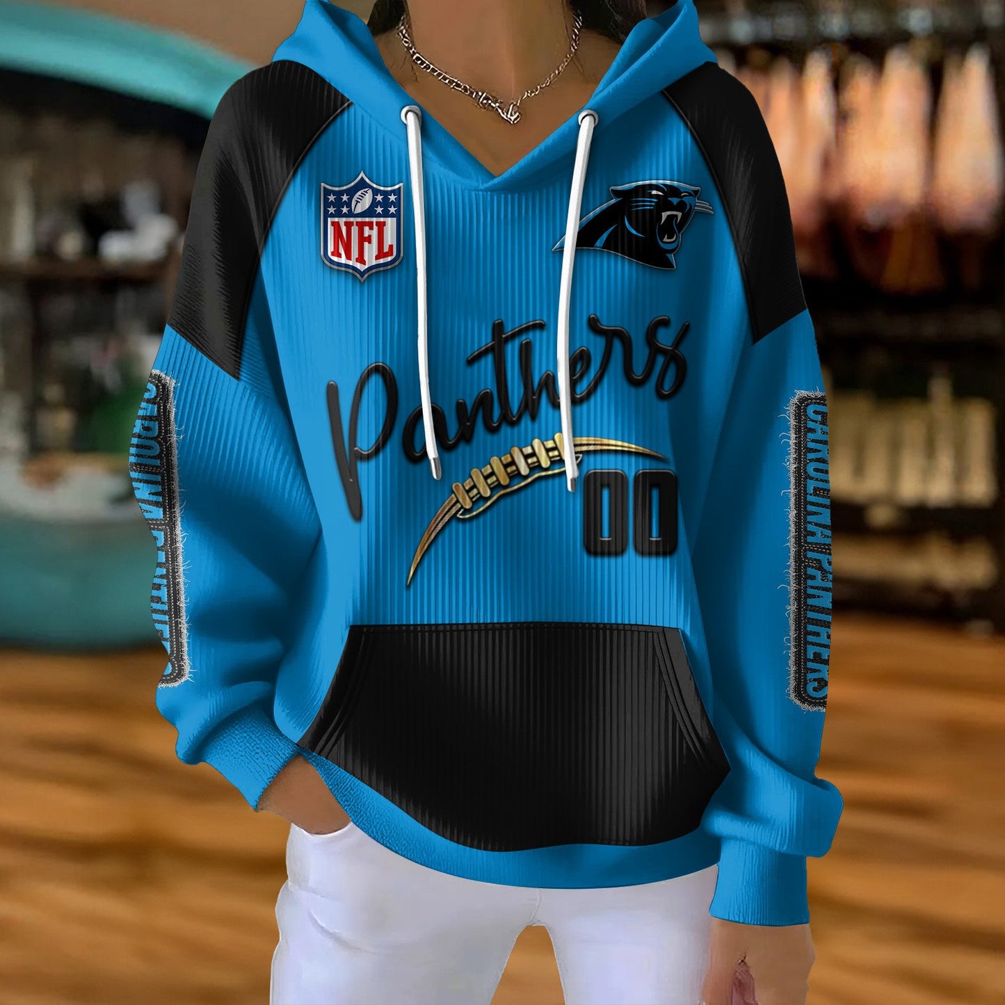 NFL x CAR Football Women's Hooded Sweater HLP HLPHUONG