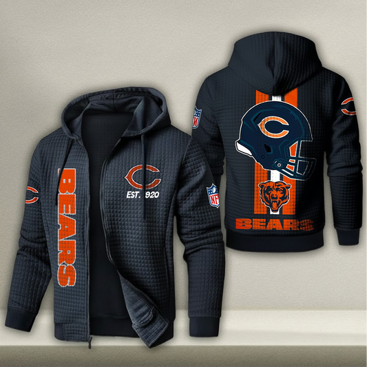 NFL x CHI Real Fan Waffle Zip Hoodie HLP HLPHUONG