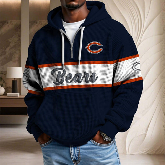 NFL x CHI Waffle Half Zip Hoodie HLP HLPHUONG