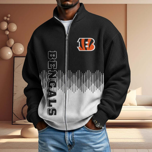 NFL x CIN BiColour Waffle Zipper Jacket HLP HLPHUONG