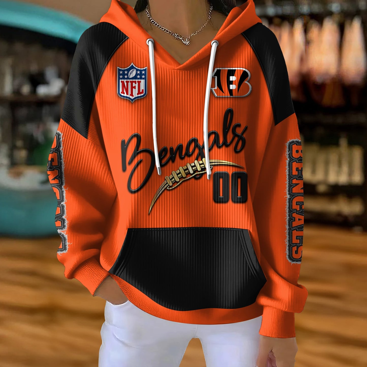 NFL x CIN Football Women's Hooded Sweater HLP HLPHUONG
