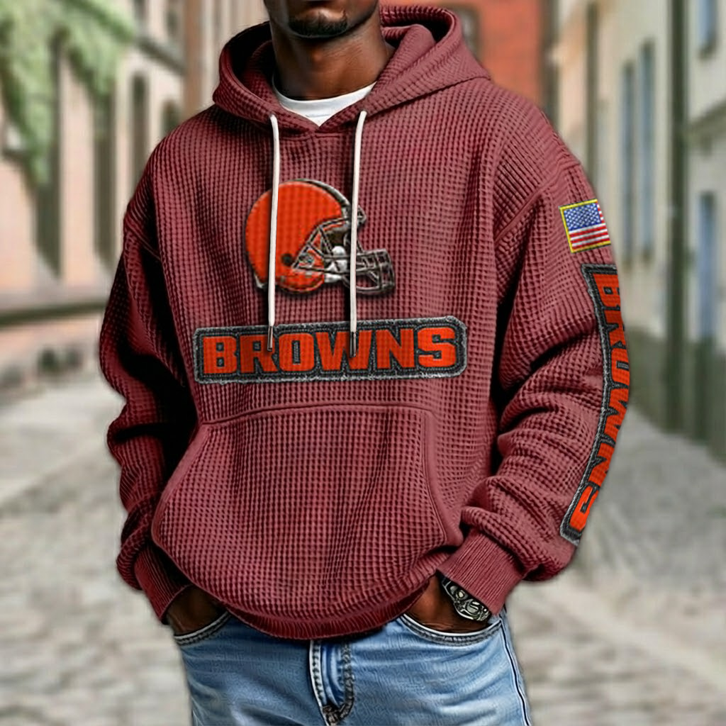 NFL x CLE American Football Waffle Hoodie HLP HLPHUONG