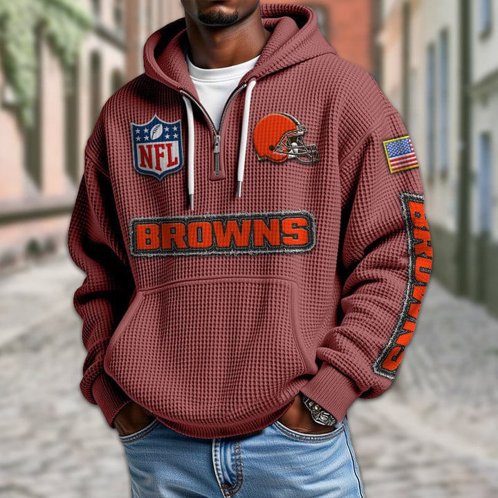 NFL x CLE Waffle Half Zip Hoodie HLP HLPHUONG