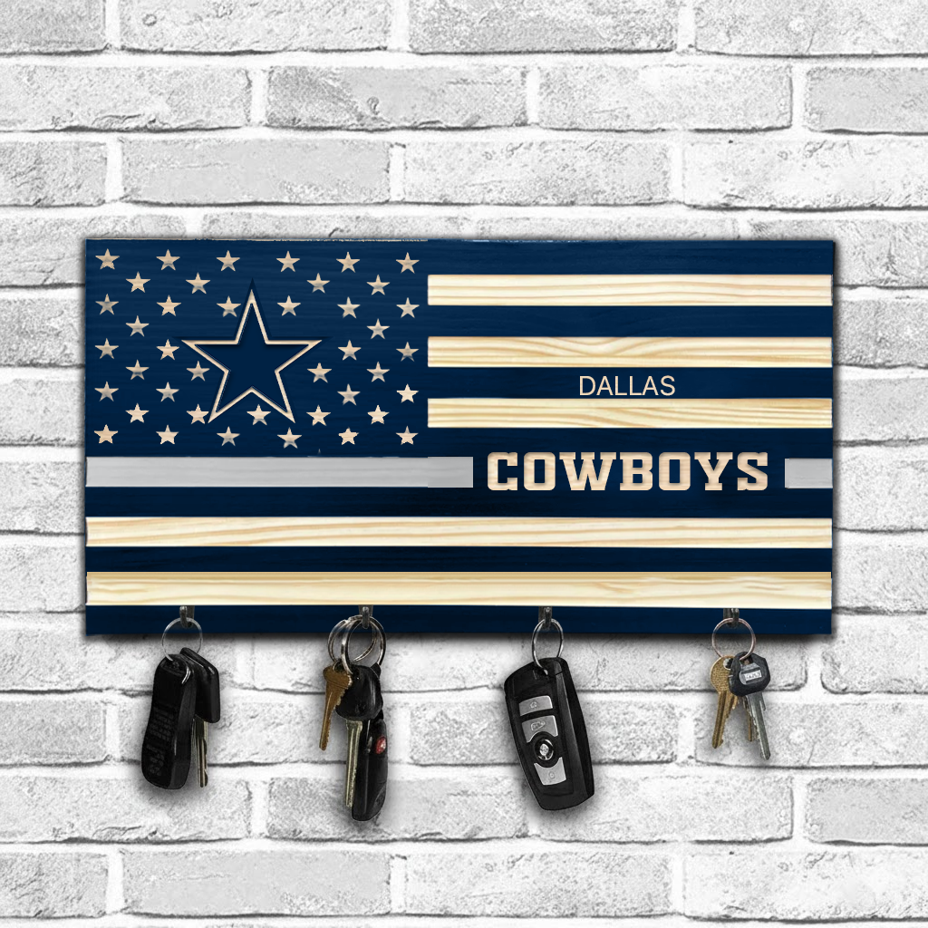 NFL x DAL American Football Team Wooden Key Holder HLP HLPHUONG