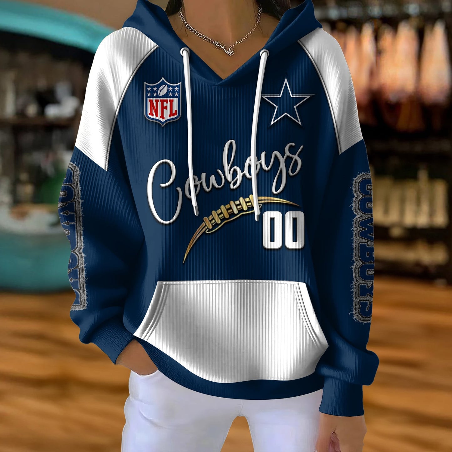 NFL x DAL Football Women's Hooded Sweater HLP HLPHUONG