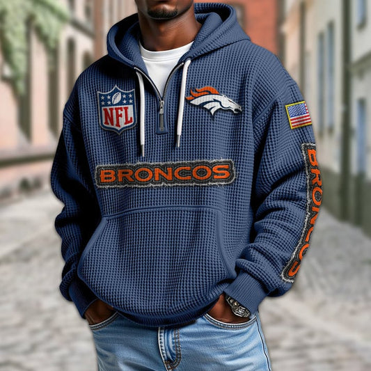 NFL x DEN Waffle Half Zip Hoodie HLP HLPHUONG