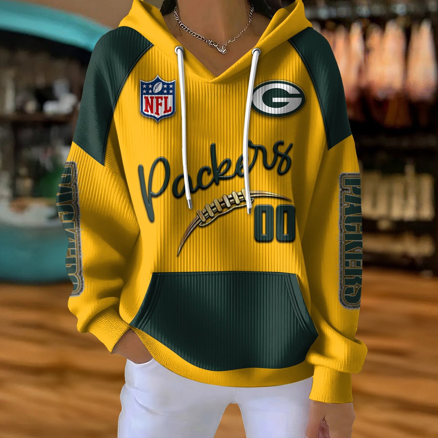 NFL x GB Football Women's Hooded Sweater HLP HLPHUONG