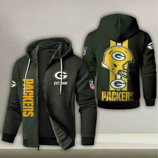 NFL x GB Real Fan Waffle Zip Hoodie HLP HLPHUONG