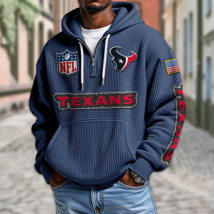 NFL x HOU Waffle Half Zip Hoodie HLP HLPHUONG