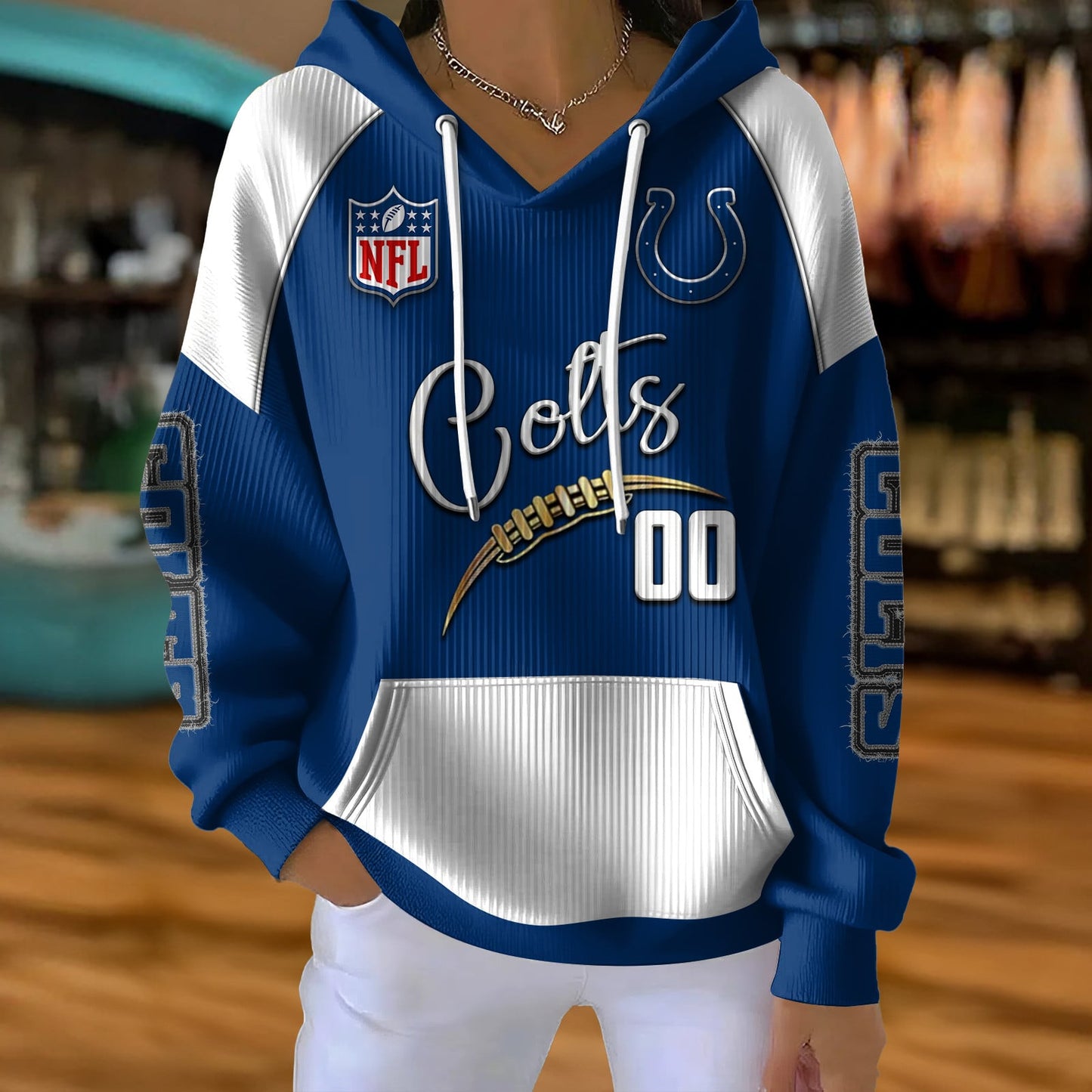 NFL x IND Football Women's Hooded Sweater HLP HLPHUONG