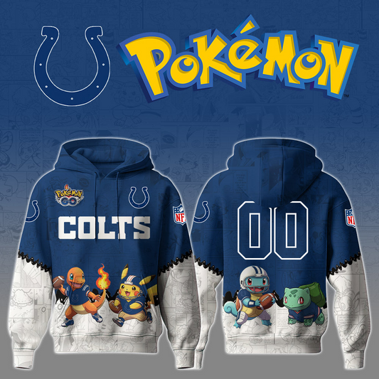 NFL x IND x PKM GO Personalized 3D Hoodie HLP HLPHUONG