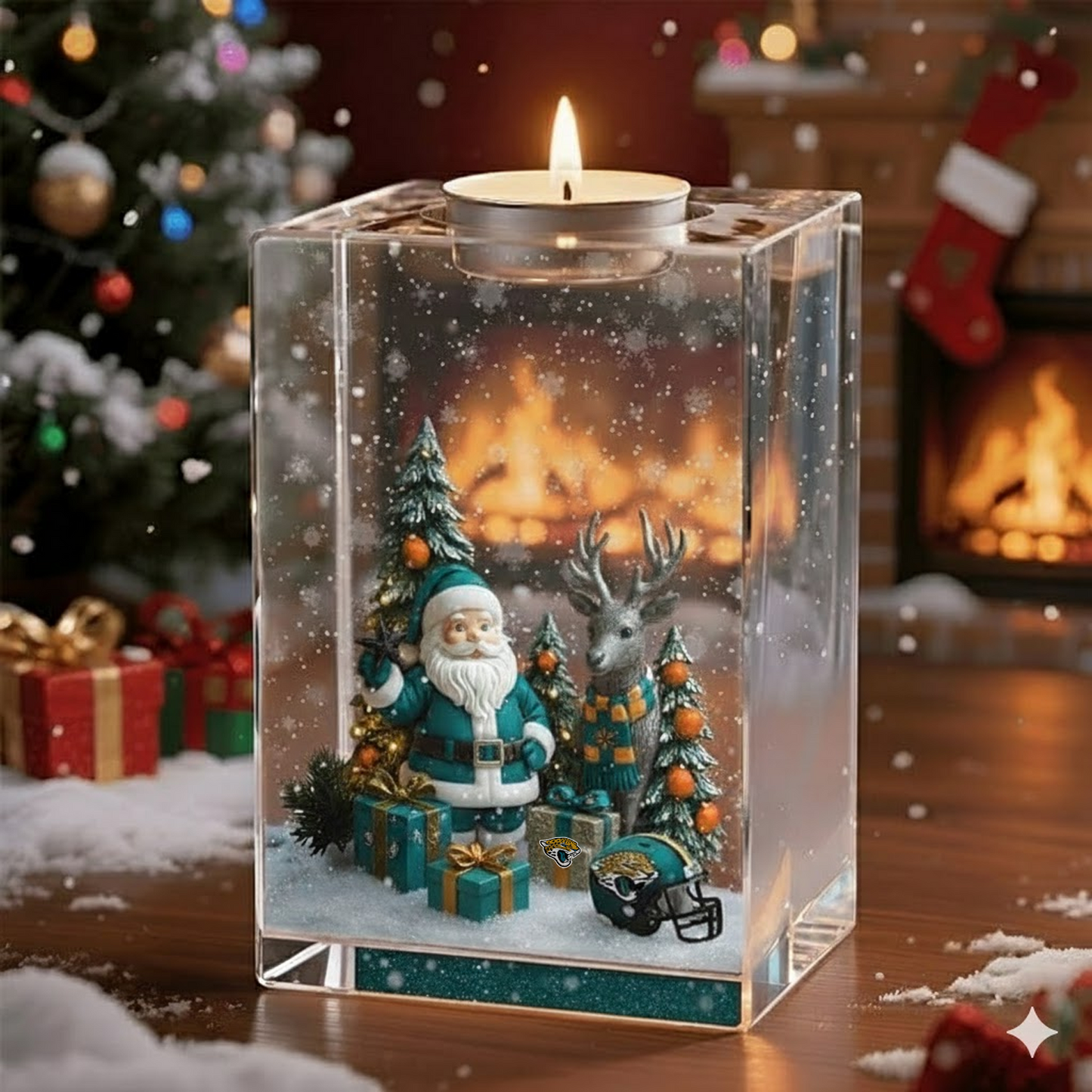 NFL x JAC Christmas Crystal Candle Holder V1 NAK NHT