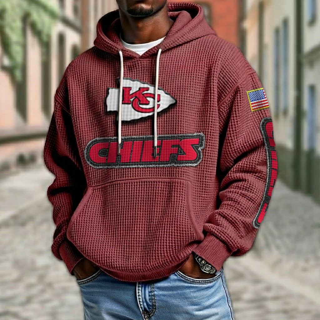 NFL x KC American Football Waffle Hoodie HLP HLPHUONG