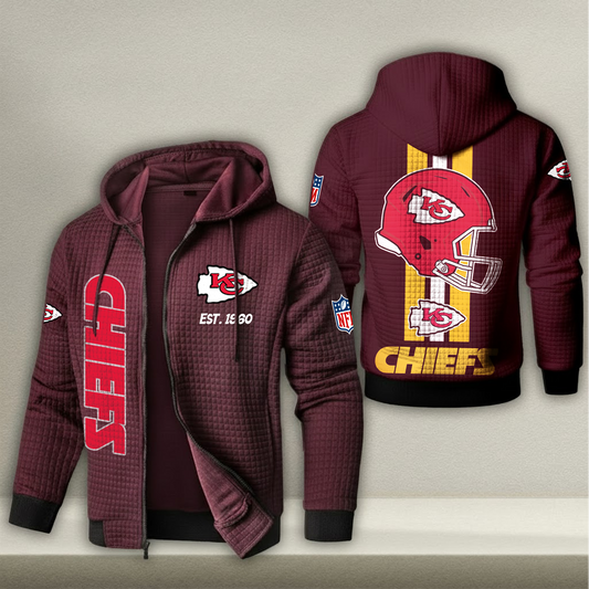 NFL x KC Real Fan Waffle Zip Hoodie HLP HLPHUONG