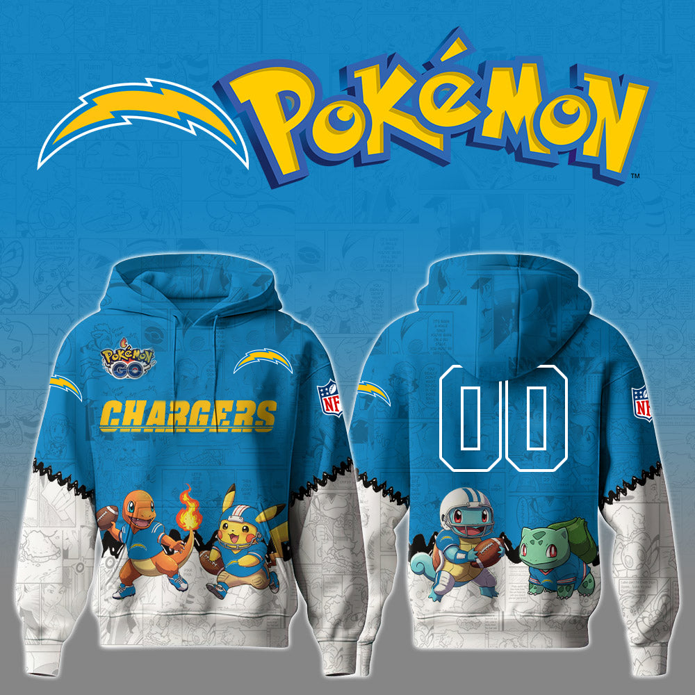 NFL x LAC x PKM GO Personalized 3D Hoodie HLP HLPHUONG