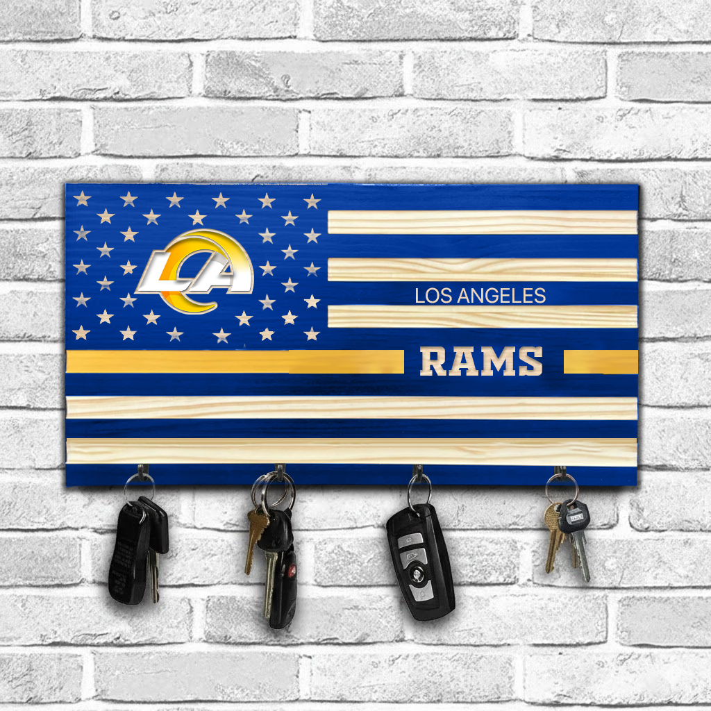 NFL x LAR American Football Team Wooden Key Holder HLP HLPHUONG