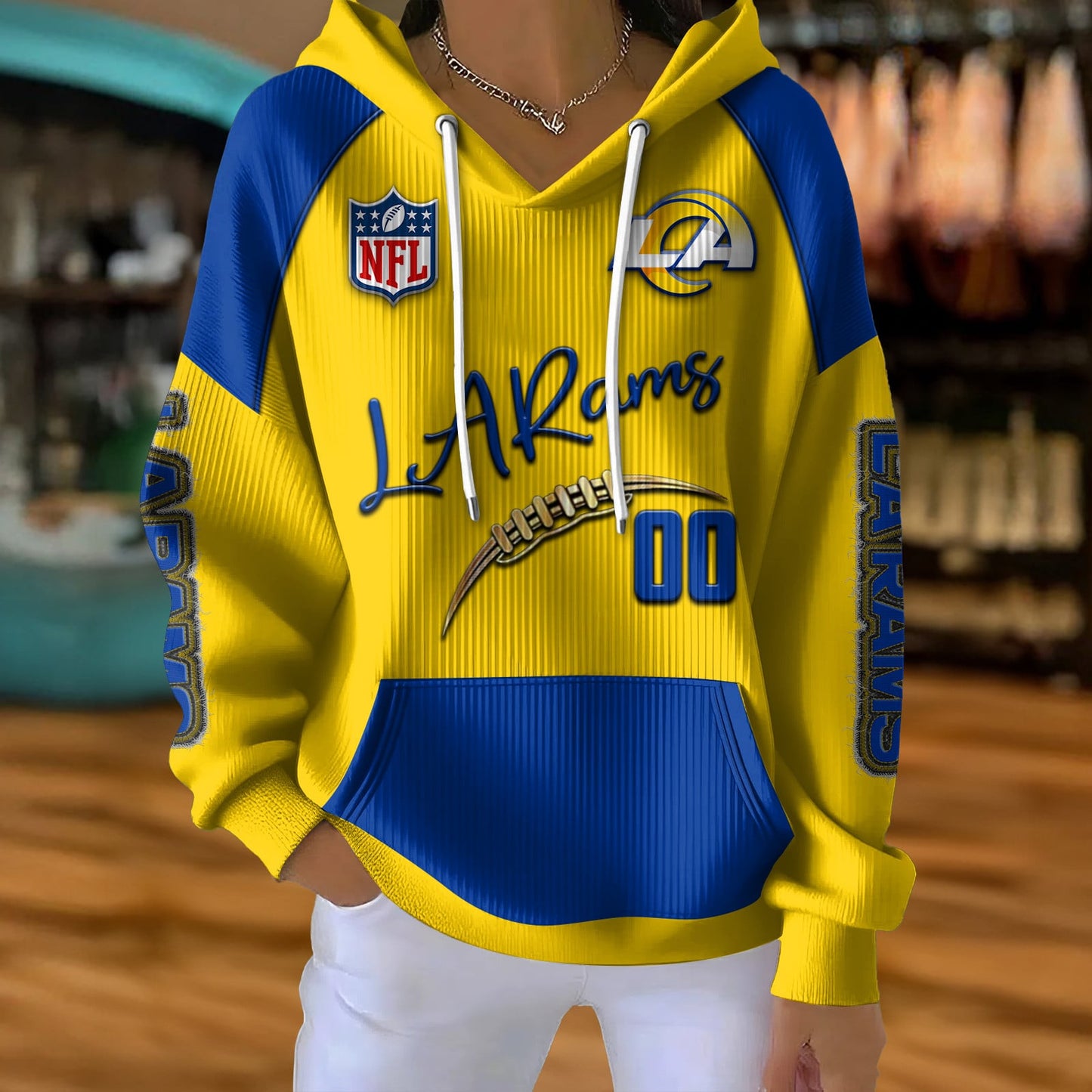 NFL x LAR Football Women's Hooded Sweater HLP HLPHUONG