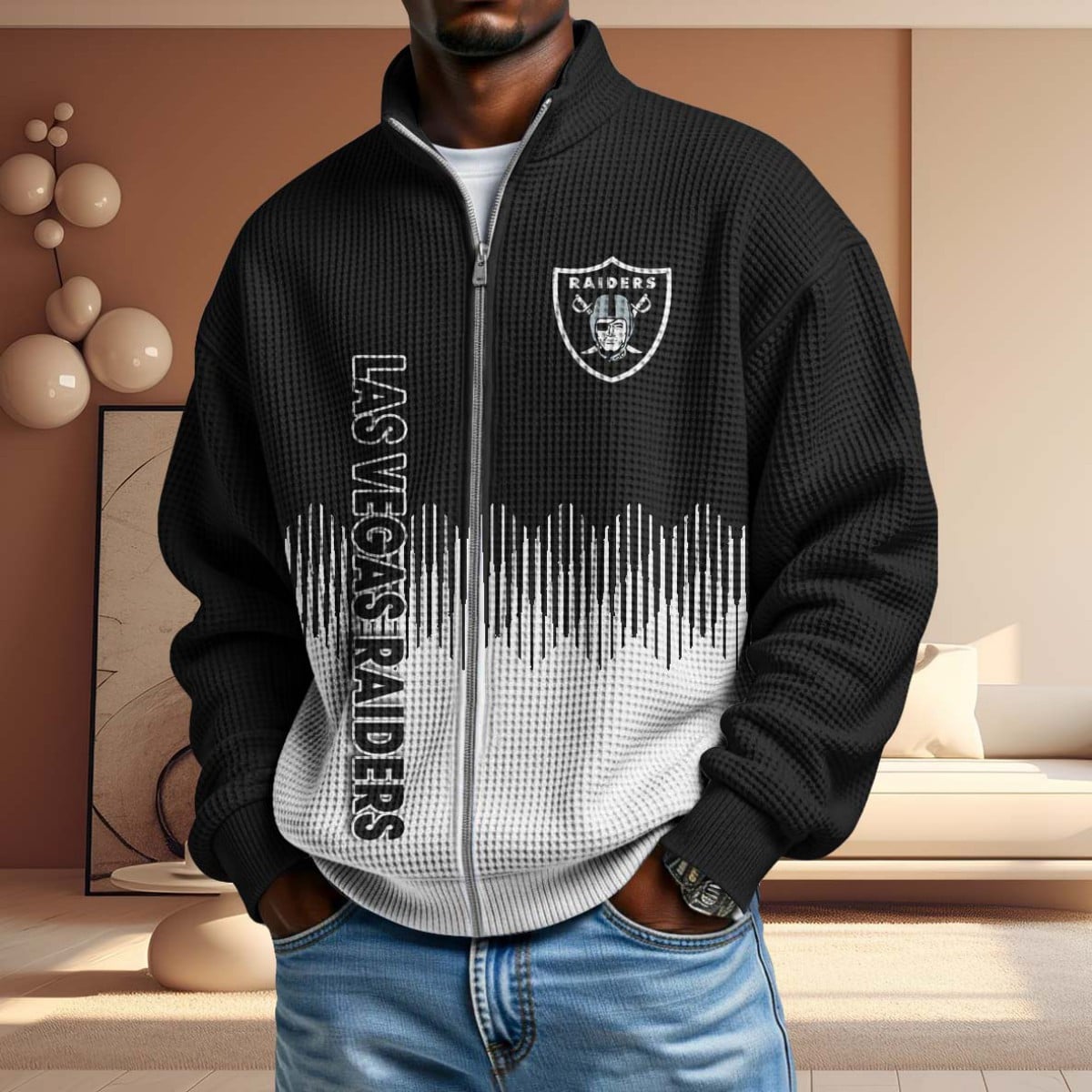 NFL x LV BiColour Waffle Zipper Jacket HLP HLPHUONG