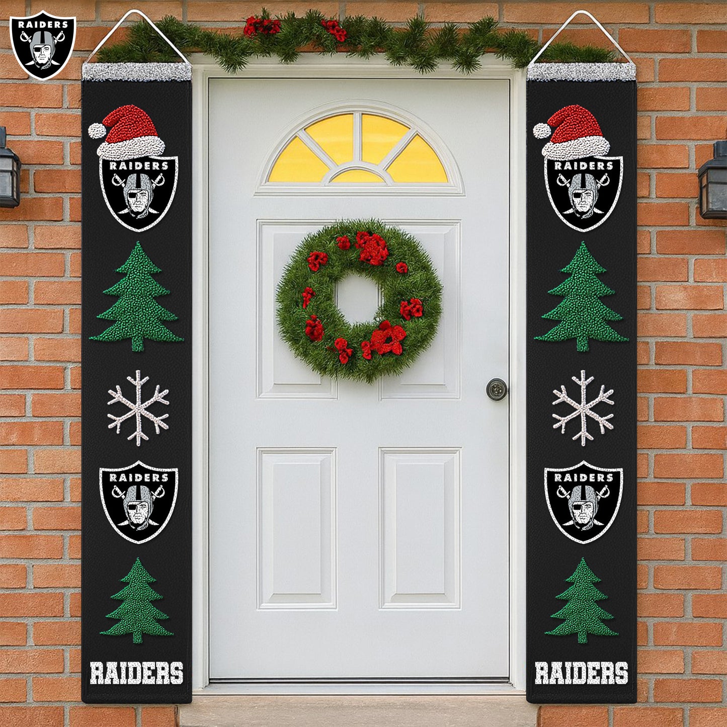 NFL x LV Merry Christmas Porch Sign HLP HLPHUONG