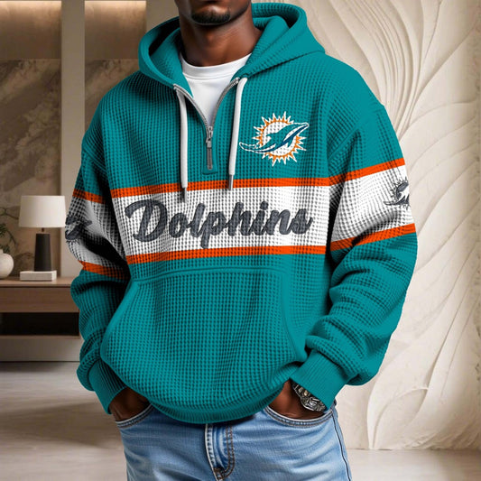 NFL x MIA Waffle Half Zip Hoodie HLP HLPHUONG