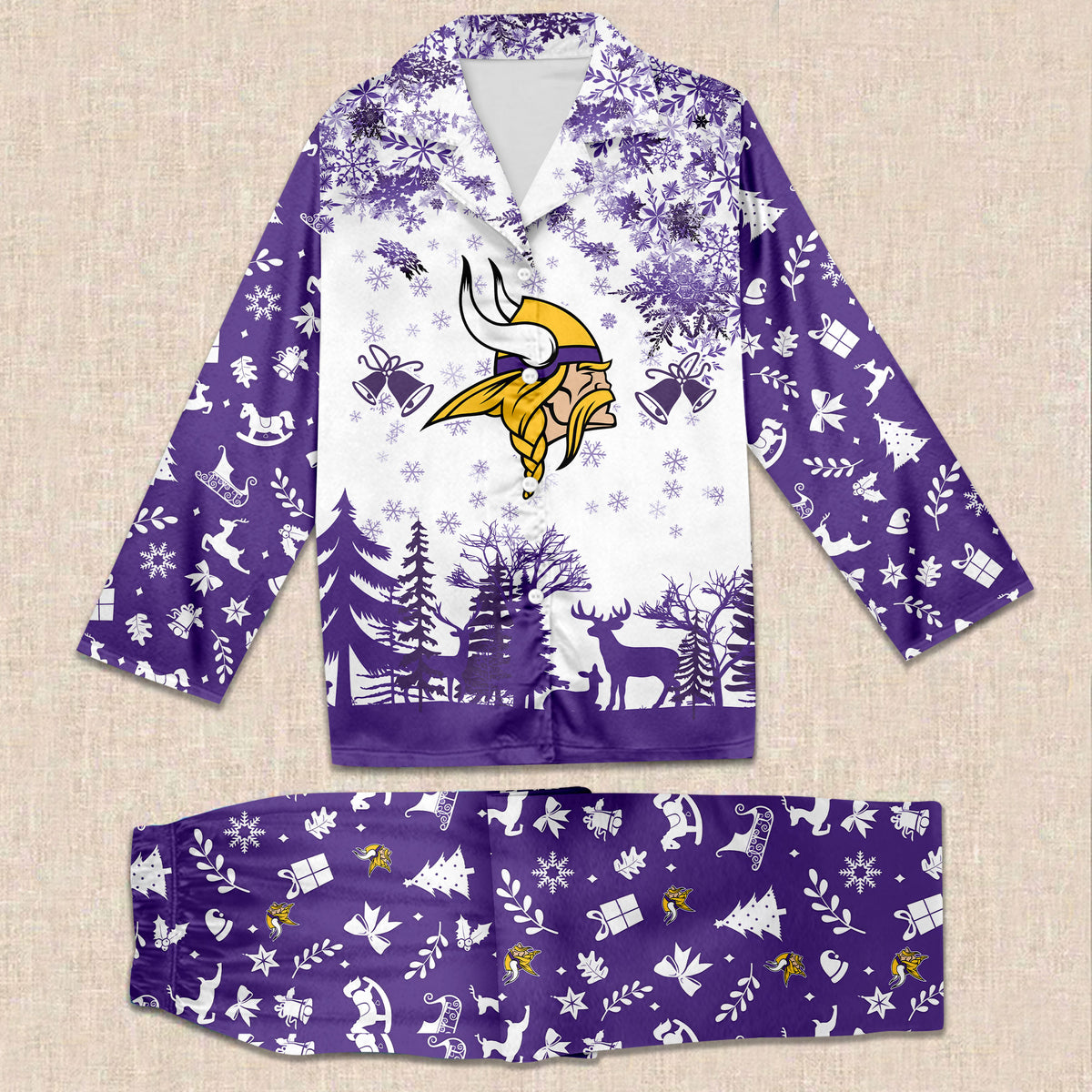 NFL x MIN Christmas Pajama Set HLP HLPHUONG