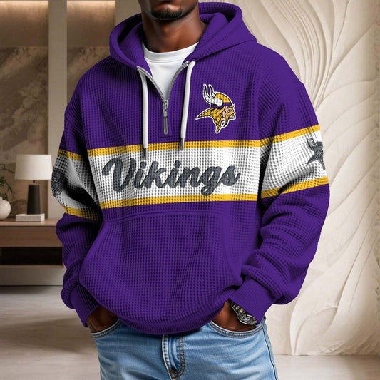 NFL x MIN Waffle Half Zip Hoodie HLP HLPHUONG