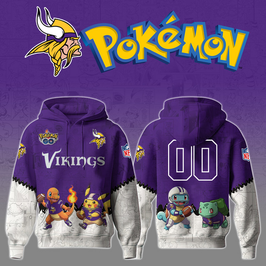 NFL x MIN x PKM GO Personalized 3D Hoodie HLP HLPHUONG