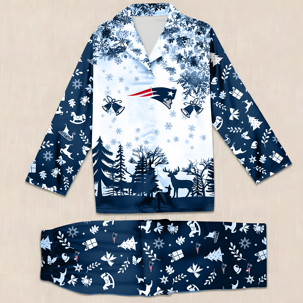 NFL x NE Christmas Pajama Set HLP HLPHUONG