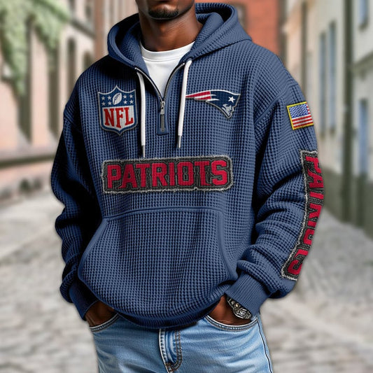 NFL x NE Waffle Half Zip Hoodie HLP HLPHUONG