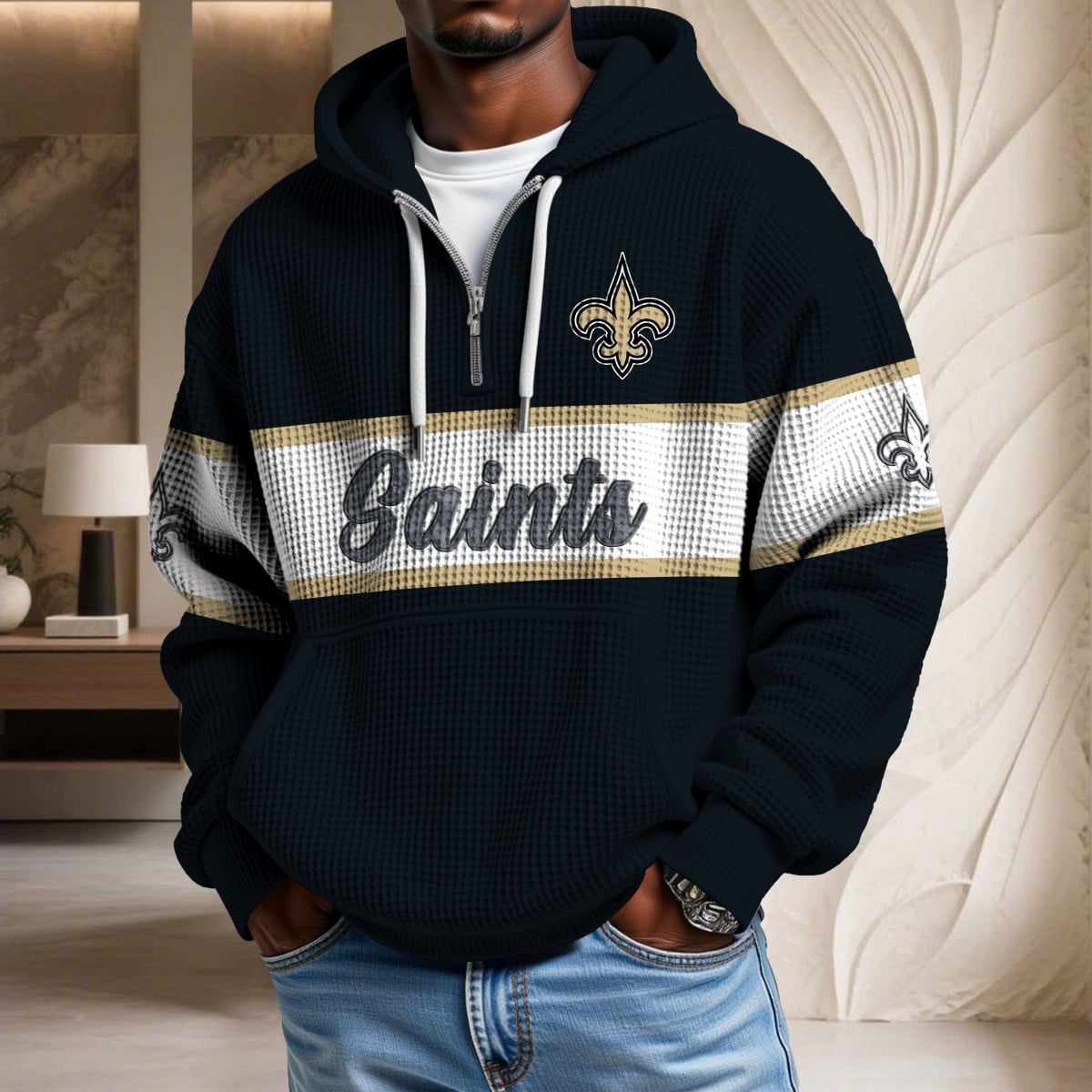 NFL x NO Waffle Half Zip Hoodie HLP HLPHUONG