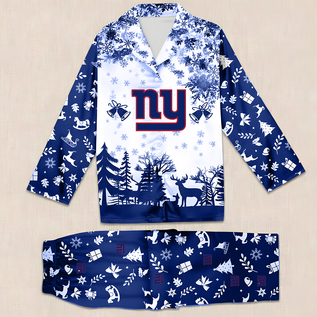 NFL x NYG Christmas Pajama Set HLP HLPHUONG