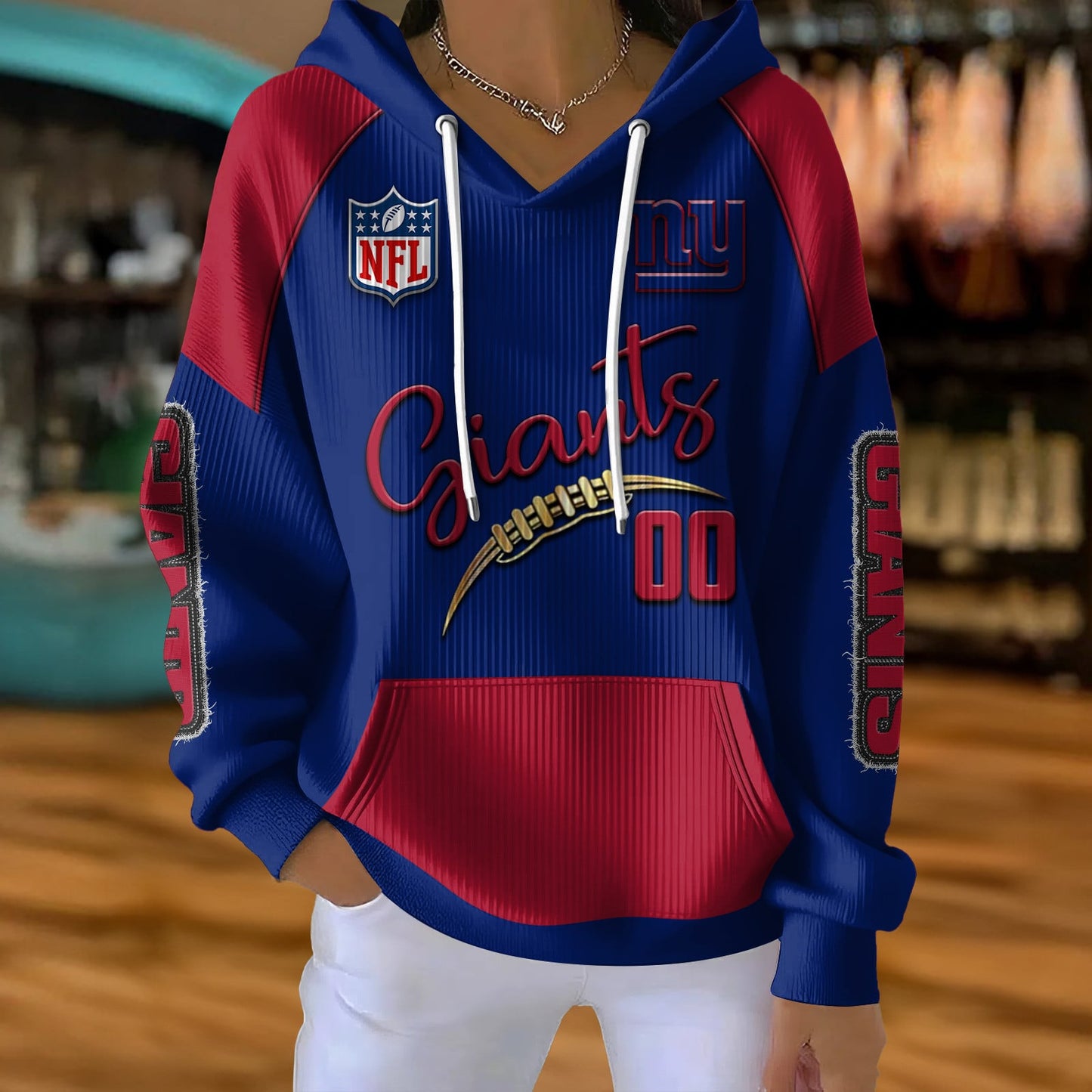 NFL x NYG Football Women's Hooded Sweater HLP HLPHUONG