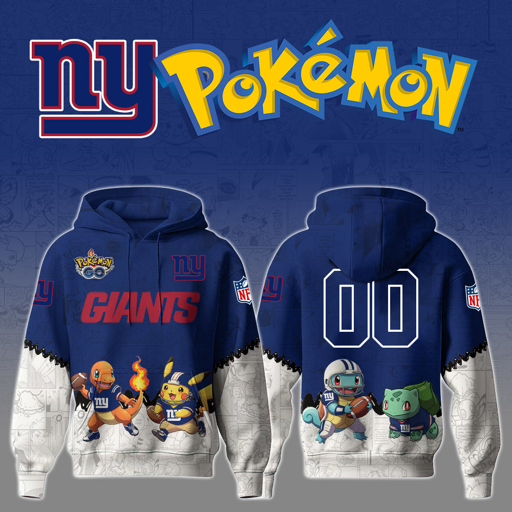 NFL x NYG x PKM GO Personalized 3D Hoodie HLP HLPHUONG
