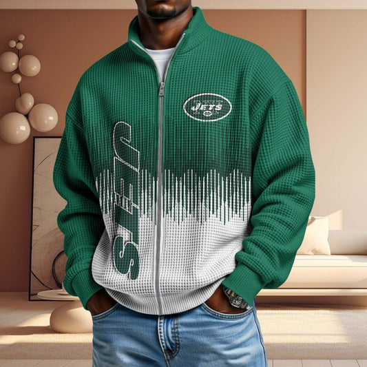 NFL x NYJ BiColour Waffle Zipper Jacket HLP HLPHUONG