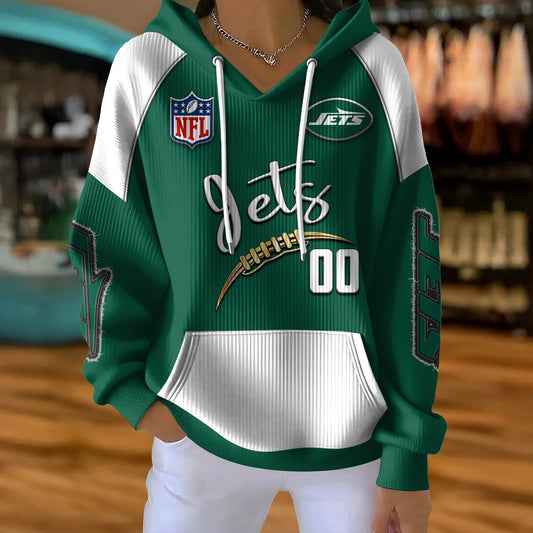 NFL x NYJ Football Women's Hooded Sweater HLP HLPHUONG