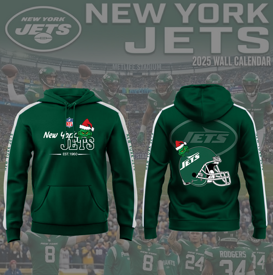 NFL x NYJ Merry Grinchmas 3D Hoodie HLP HLPHUONG