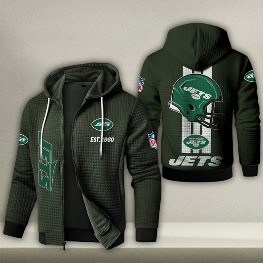 NFL x NYJ Real Fan Waffle Zip Hoodie HLP HLPHUONG