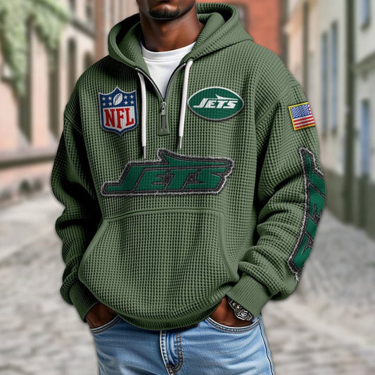 NFL x NYJ Waffle Half Zip Hoodie HLP HLPHUONG