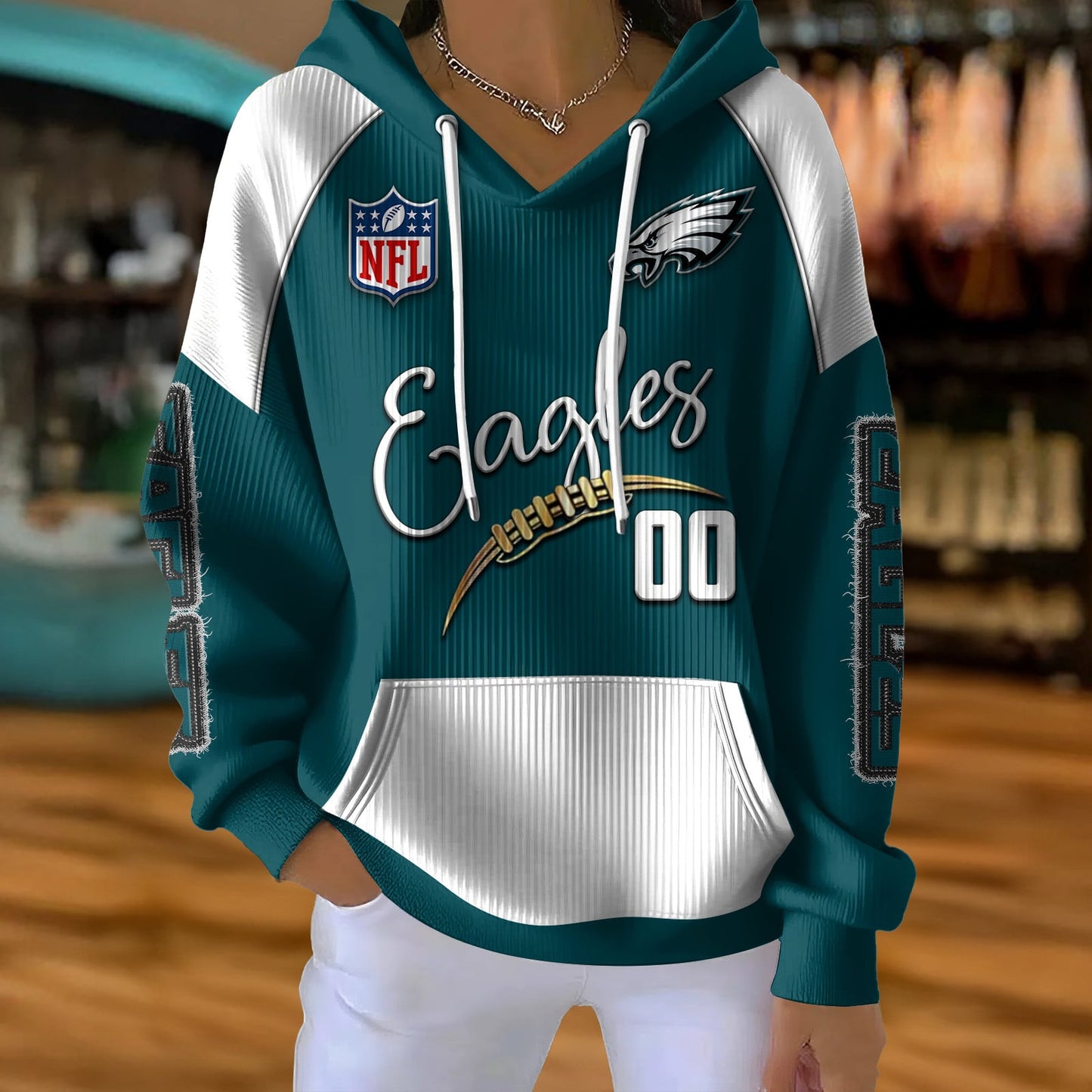 NFL x PHI Football Women's Hooded Sweater HLP HLPHUONG