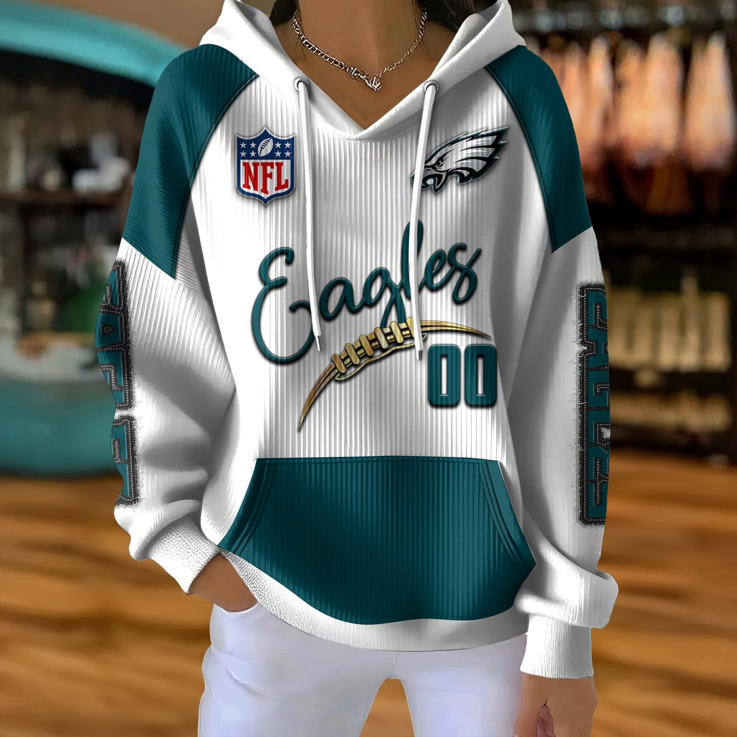 NFL x PHI Football Women's Hooded Sweater HLP HLPHUONG