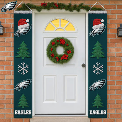 NFL x PHI Merry Christmas Porch Sign HLP HLPHUONG