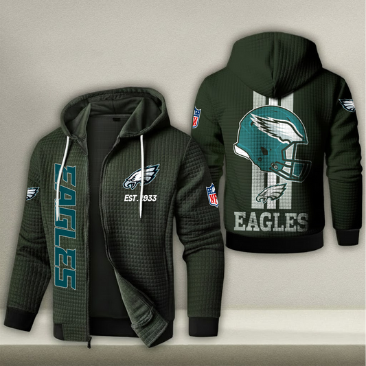 NFL x PHI Real Fan Waffle Zip Hoodie HLP HLPHUONG