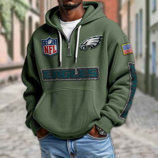 NFL x PHI Waffle Half Zip Hoodie HLP HLPHUONG