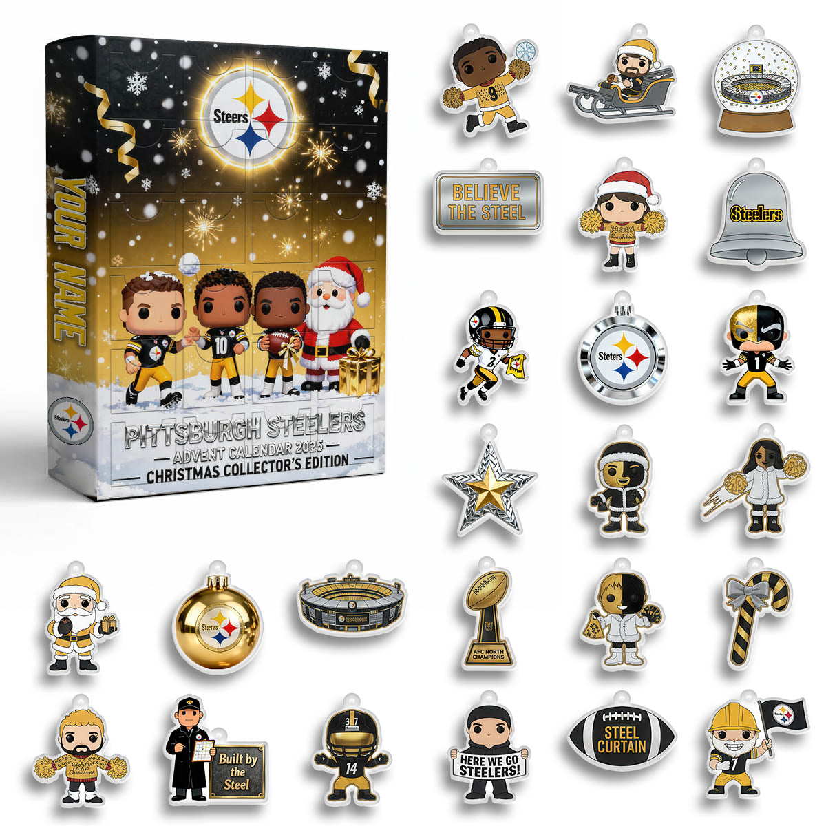 NFL x PIT 2025 Christmas Personalized Advent Calendar HLP HLPHUONG