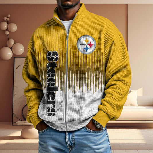 NFL x PIT BiColour Waffle Zipper Jacket HLP HLPHUONG
