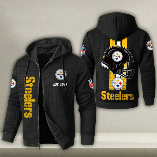 NFL x PIT Real Fan Waffle Zip Hoodie HLP HLPHUONG